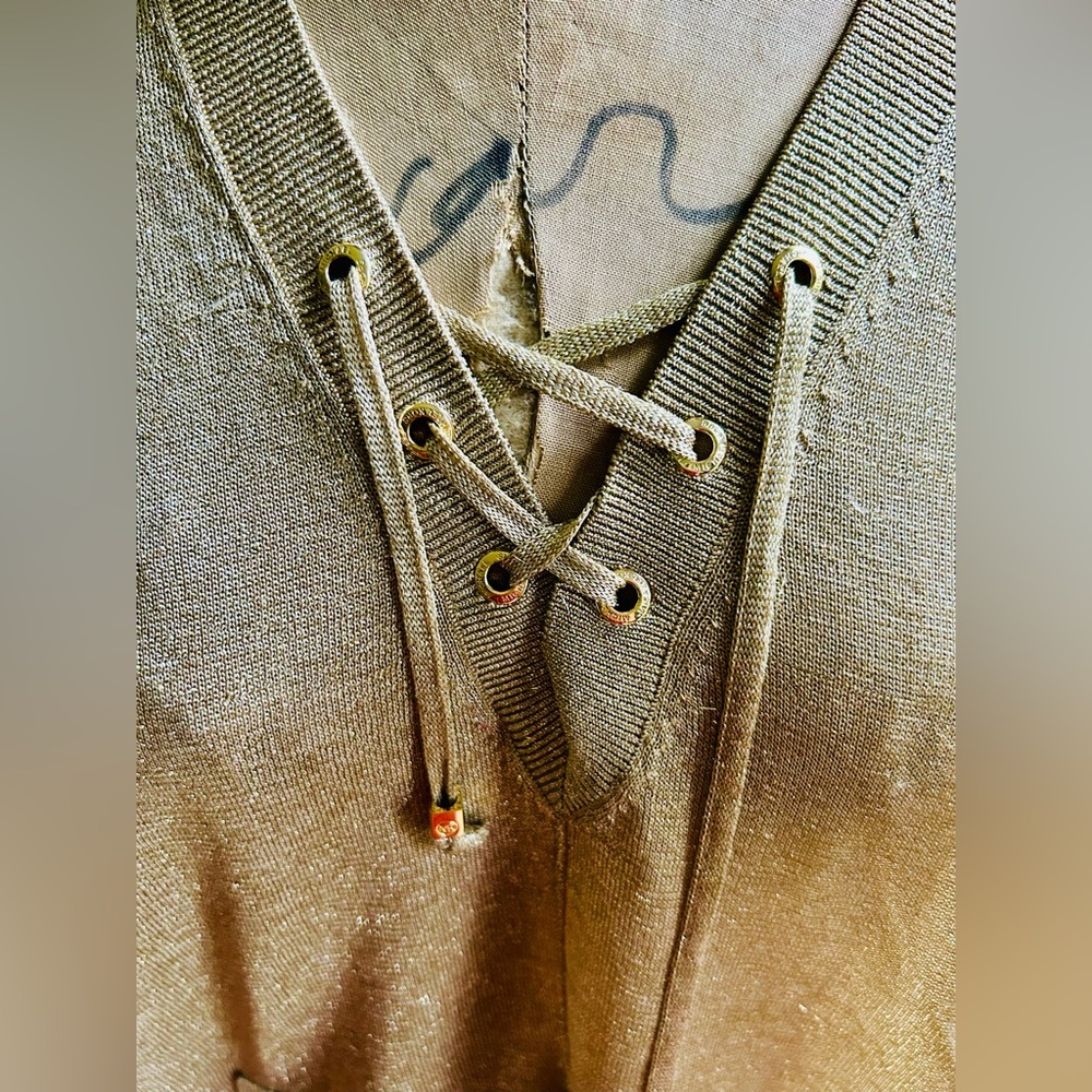 Micheal by Micheal Kors Gold Knit Sweater